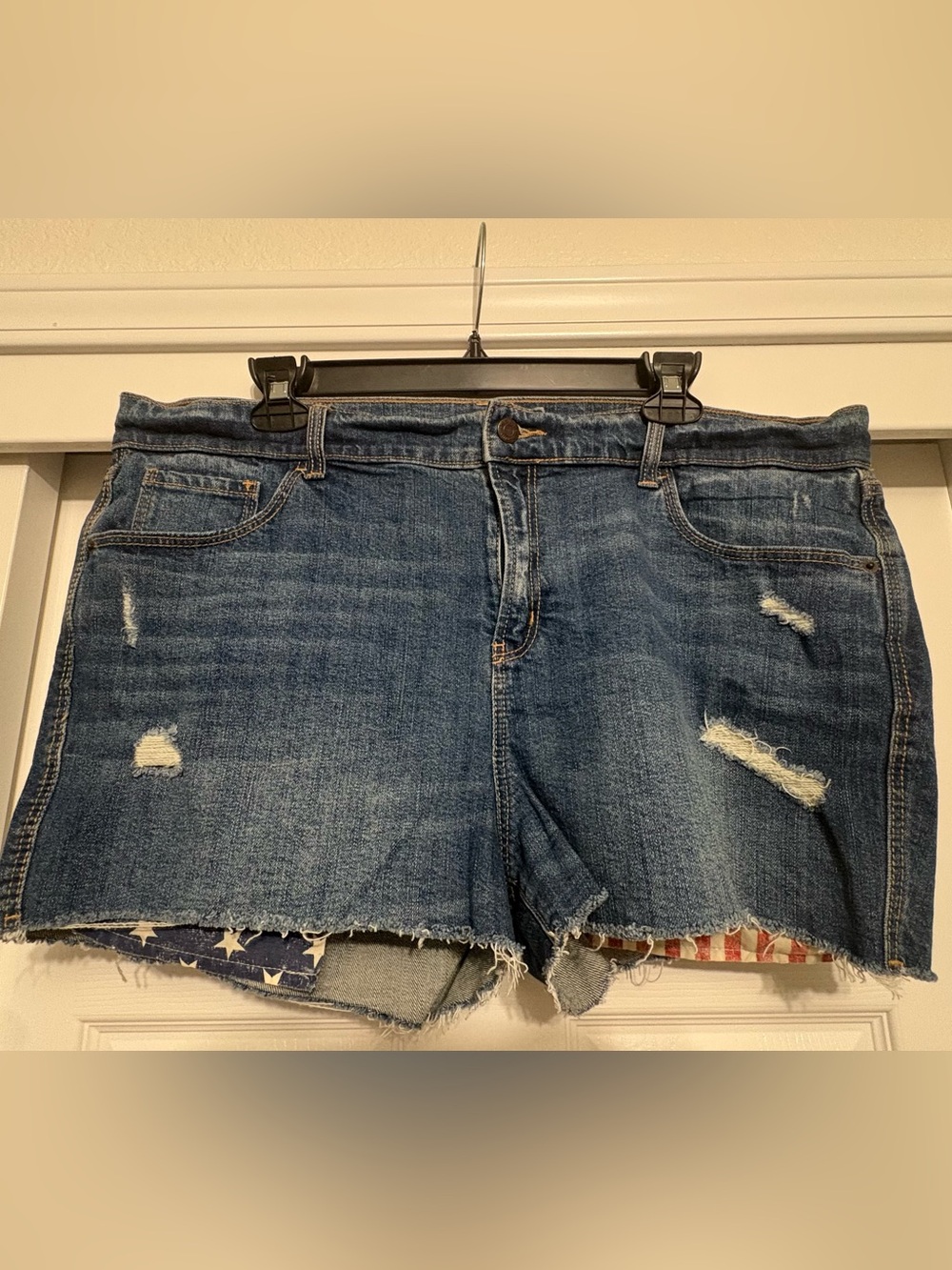 Distressed flag shorts 🇺🇸